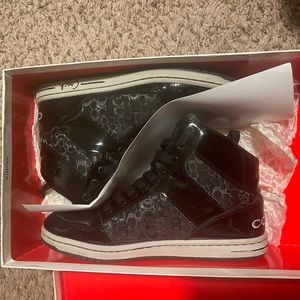 Coach High Top Black Sneakers size 9.5